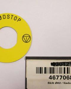 Sign D60/Emergency Stop Device